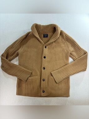 Abercrombie & Fitch Men’s M Brown Shawl Collar Cardigan Sweater Kurt Cobain Grun
